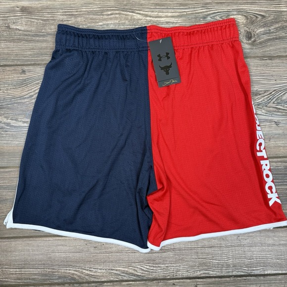 Under Armour Project Rock USA Flag Loose Basketball Shorts Size LARGE NWT $70.00 - Picture 8 of 11